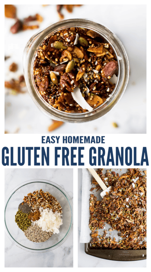 pinterest image for Gluten Free Granola
