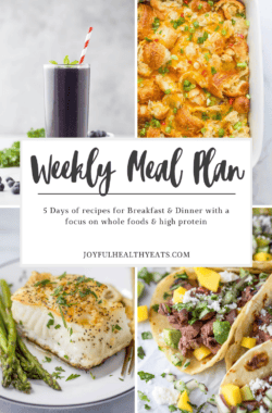 pinterest image for Weekly Meal Plan 15 Pin