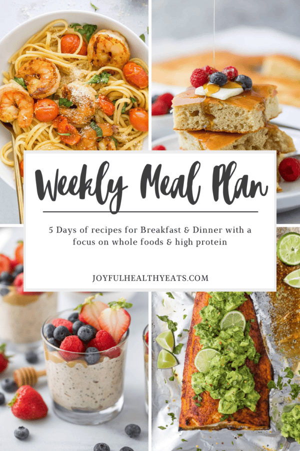 pinterest image for week 22 meal plan