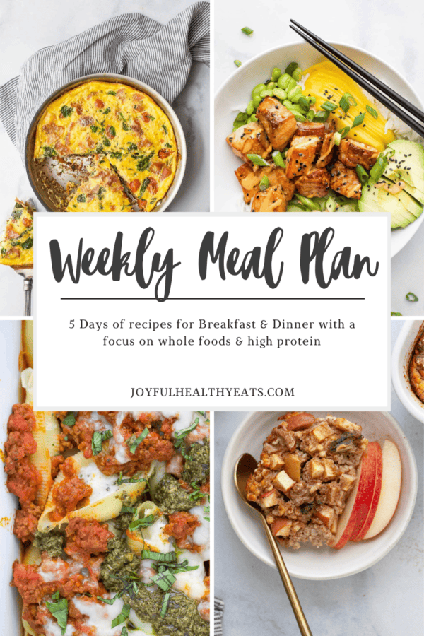 pinterest image for Weekly Meal Plan 34 Pin