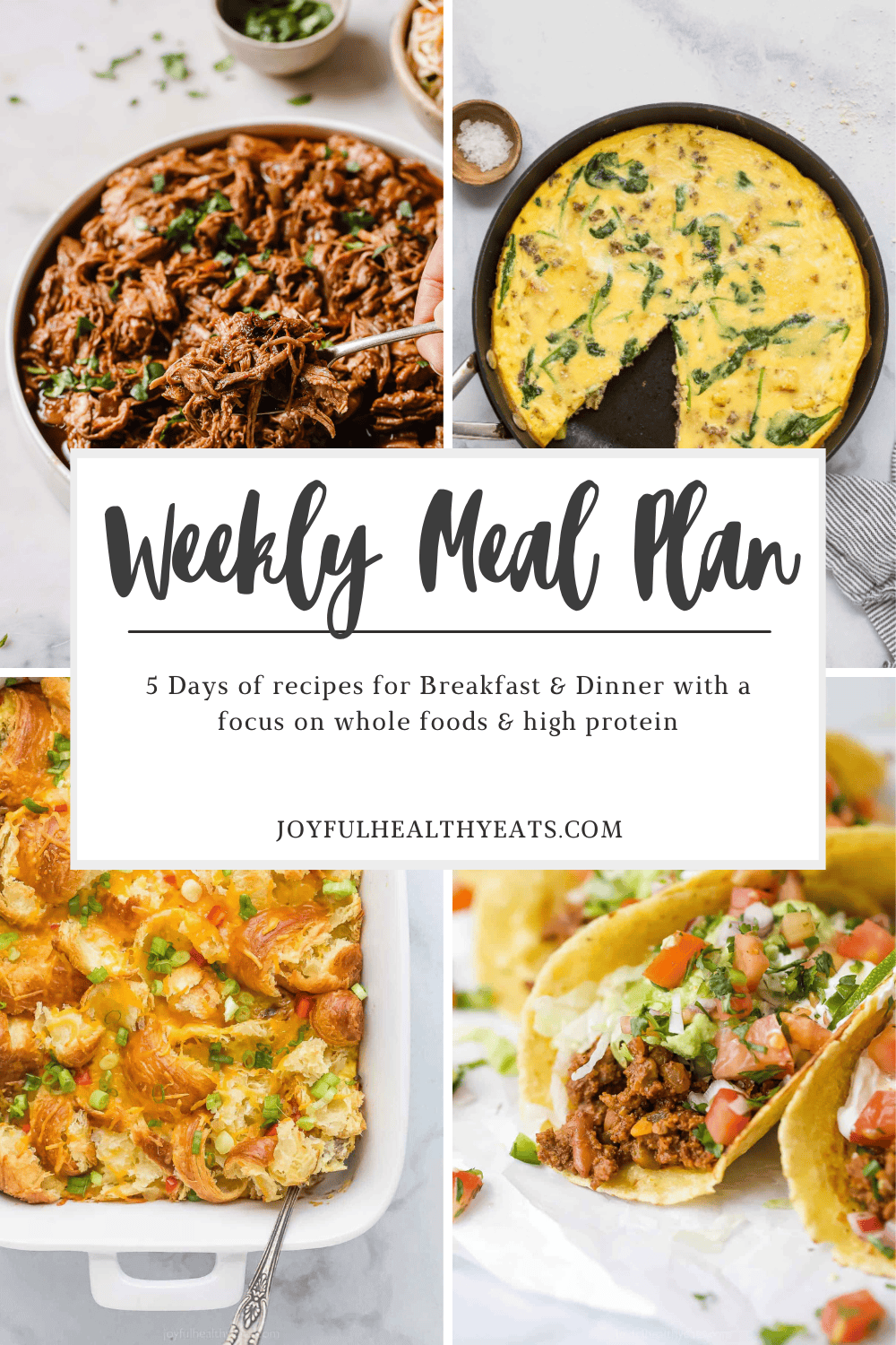 pinterest image for Weekly Meal Plan 35 Pin
