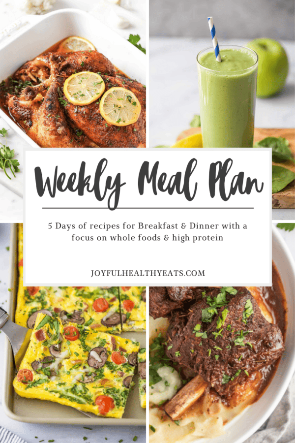 pinterest image for Weekly Meal Plan 36